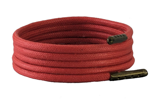 Red 4 mm wax cotton Shoelaces & Boot laces