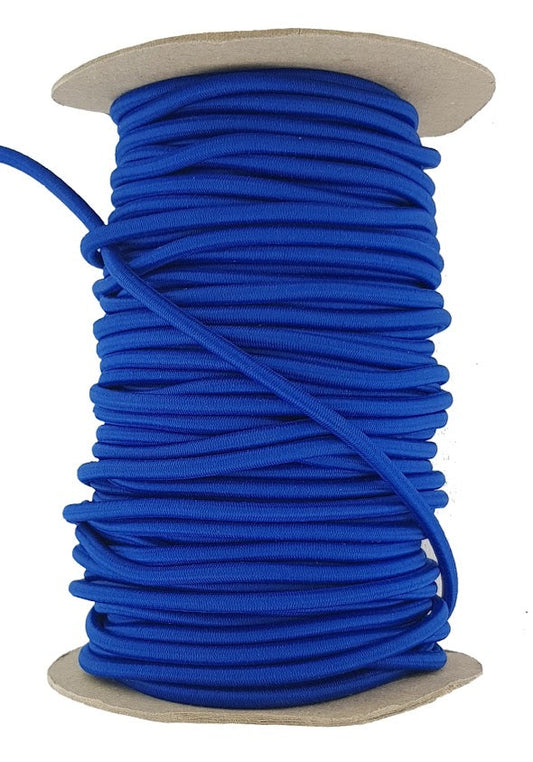 Royal blue elastic bungee cord.