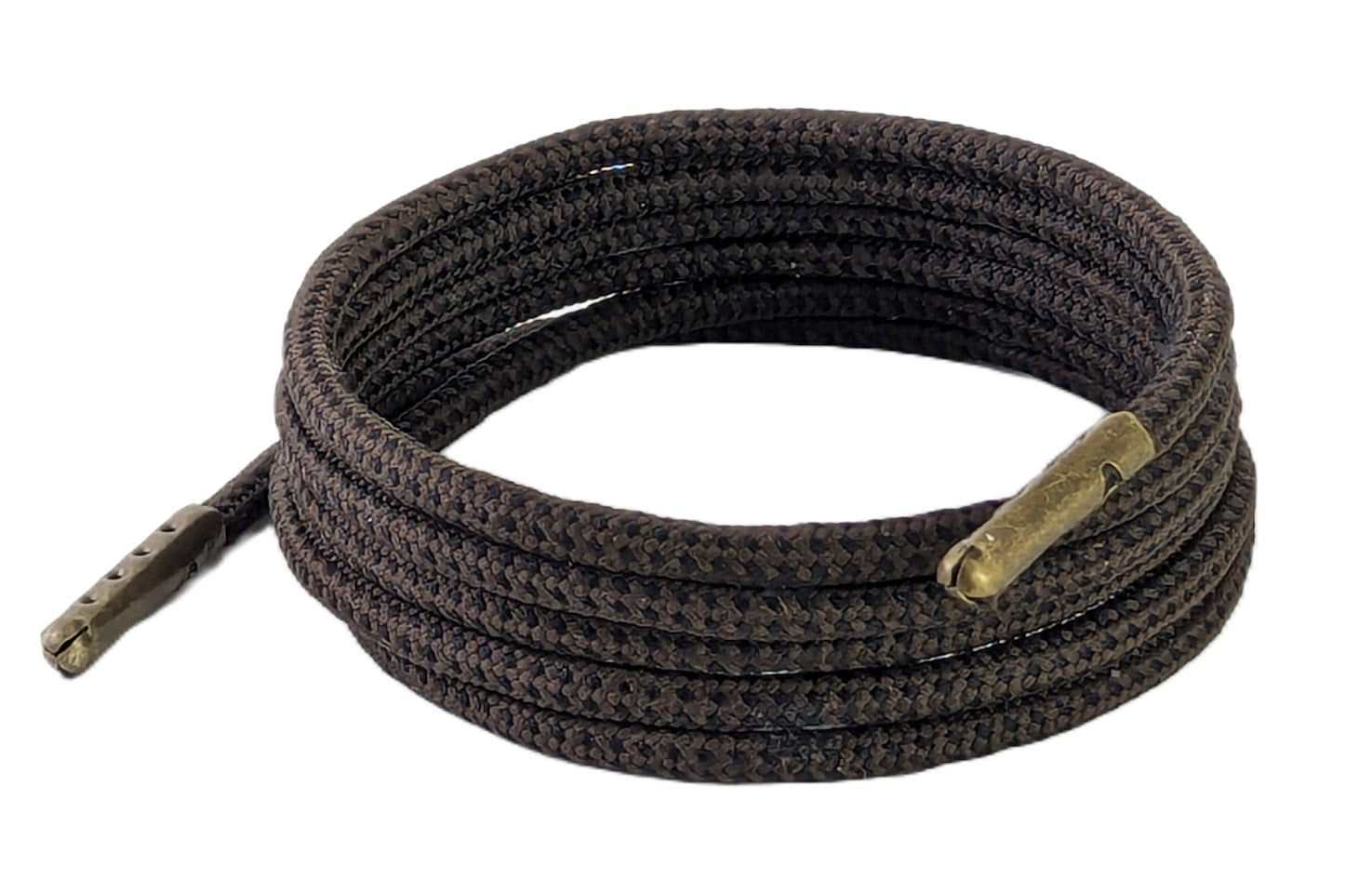 Brown wih black fleck shoelaces