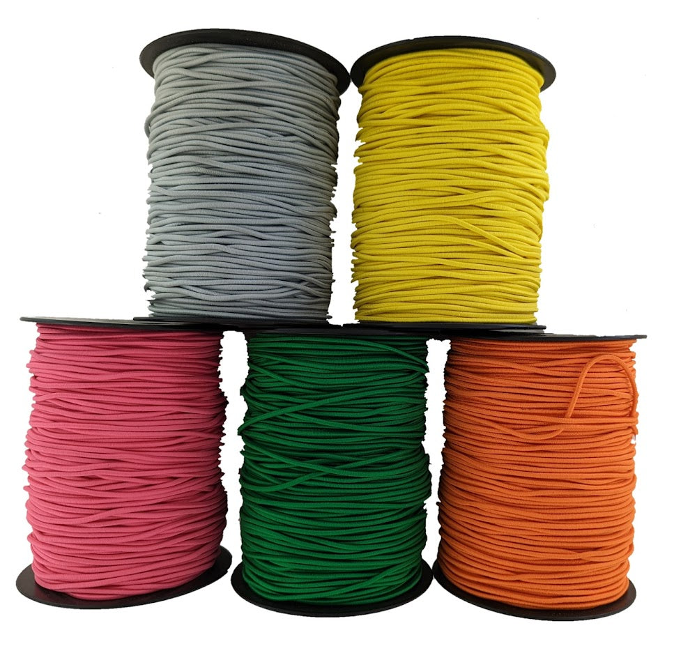 Bungee Elastic cord 2 mm round Diameter 5 colours