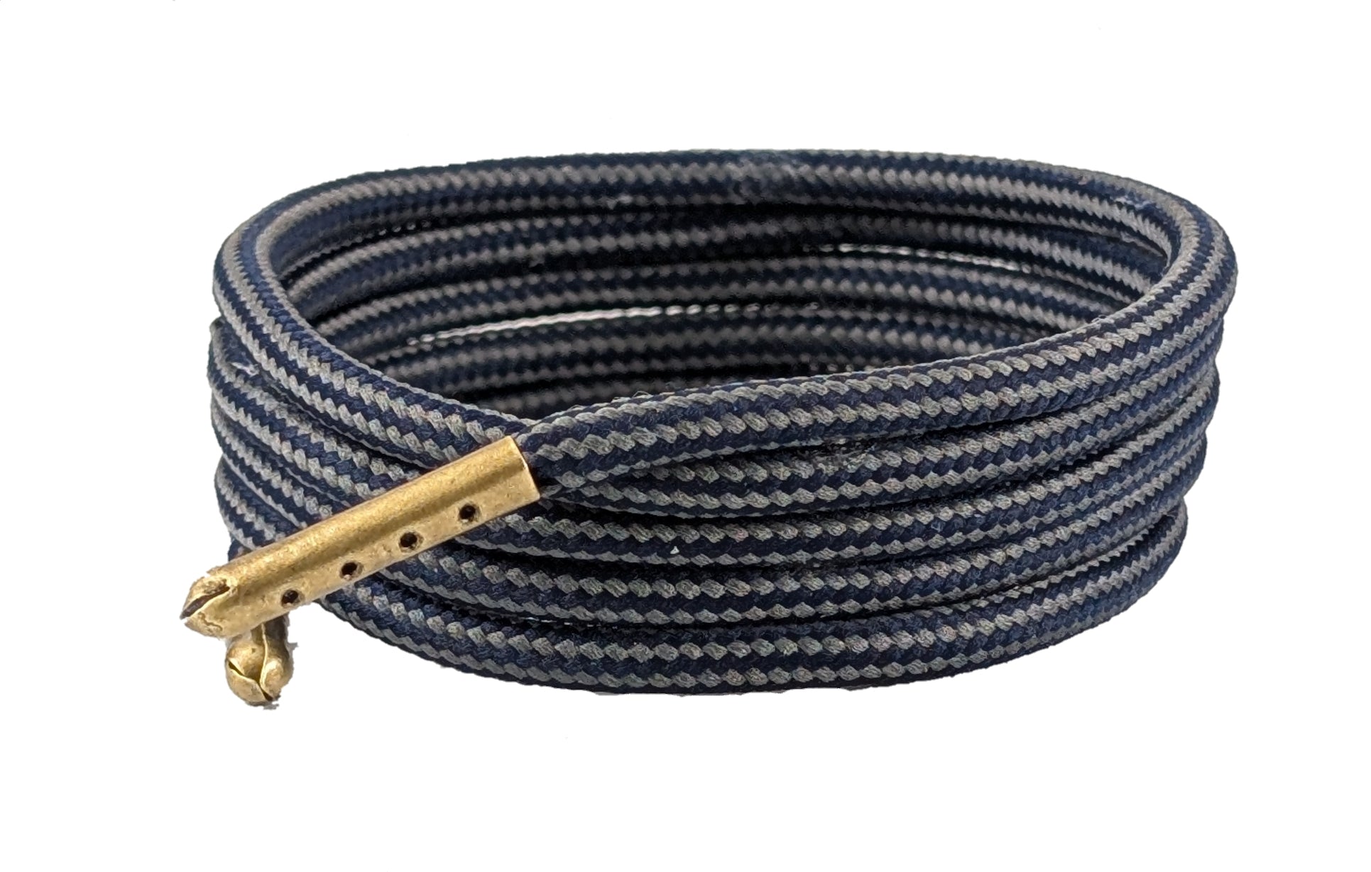 Grey  & Navy Fleck Shoe and Boot Laces