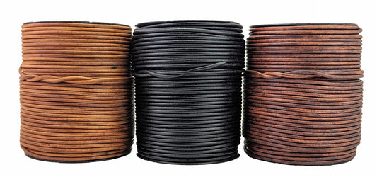 Light Brown Black & Brown 3 mm round craft cord wire full rolls