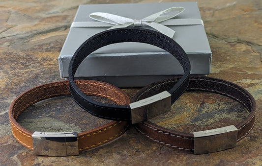 Black Brown & Dark Brown 10 mm leather strap