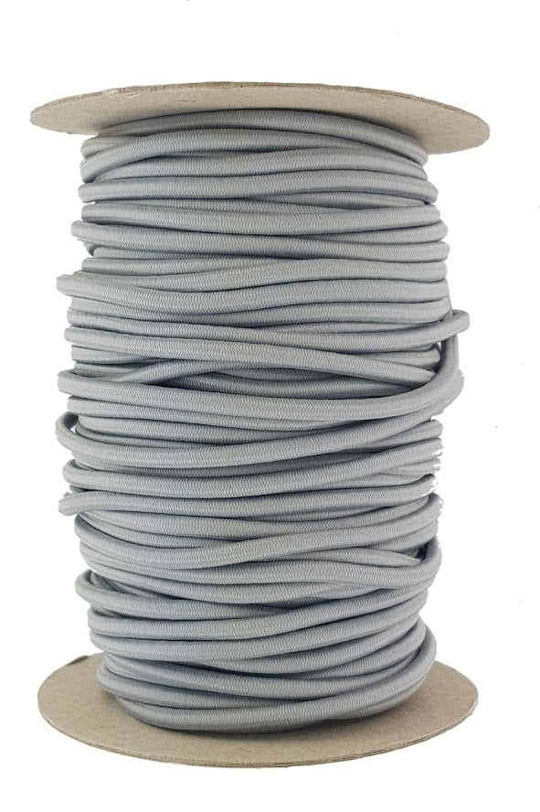 Elastic bungee cord grey 5mm round.