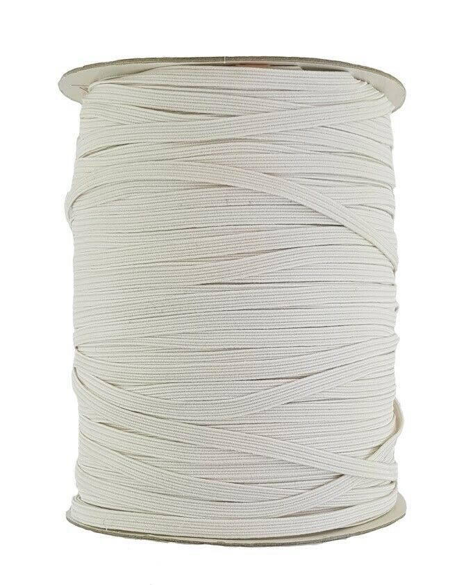 Elastic bungee cord 7 mm flat white cord.