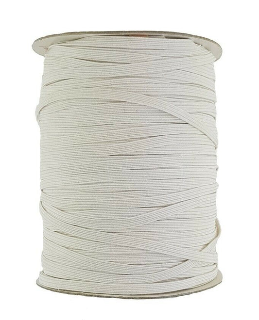 Elastic bungee cord 7 mm flat white cord.